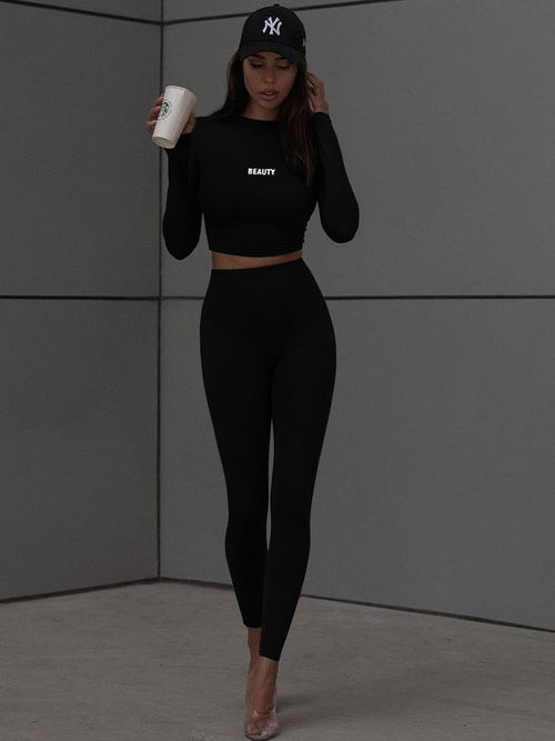 Dam Sporttop Hög Midja Spandex Polyester-1
