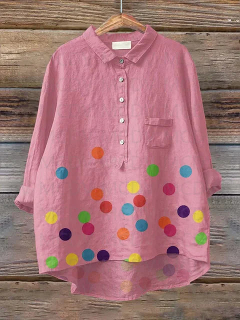 Vit Dam Blus Elegant Lätt Polyester-2