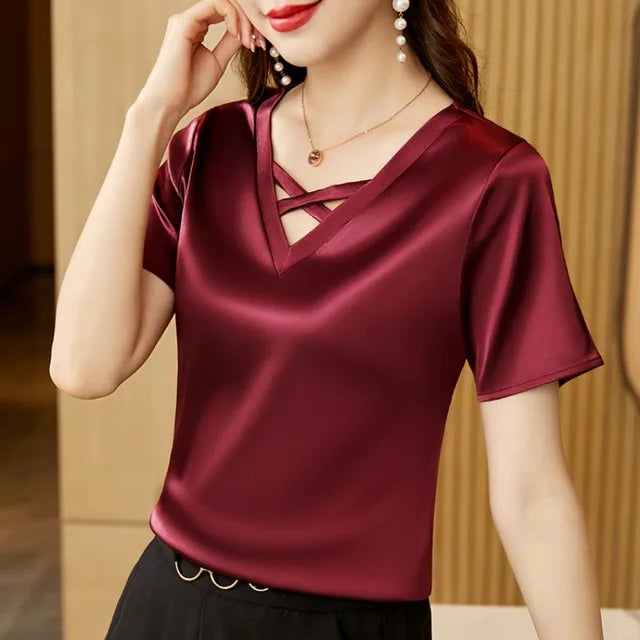 Variant image for Dam Festtopp Lätt Bomull för Avslappnade och Festliga Tillfällen-4