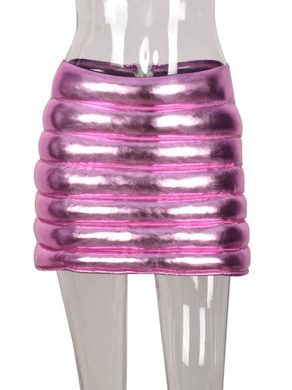 Variant image for Kvinnors Mini Kjol Monokrom Polyester, Elegant Penna Silhuett för Vardags- och Festlig Användning-5