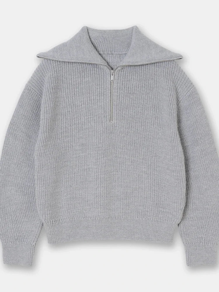 Variant image for Dam Turtleneck Tröja Randiga Laplar Mjuk Ull-Bomullsblandning-3