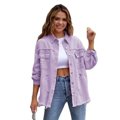 Klassische Damenjacke aus Hochwertigem Denim – Zeitloser Stil, Praktische Taschen, Normal Passform, S bis XL 5