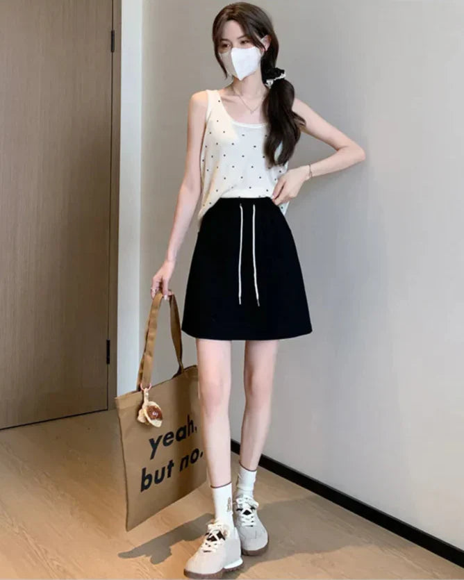 Kvinna Mini Kjol Gravitation Design Polyester-6