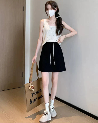 Kvinna Mini Kjol Gravitation Design Polyester-6