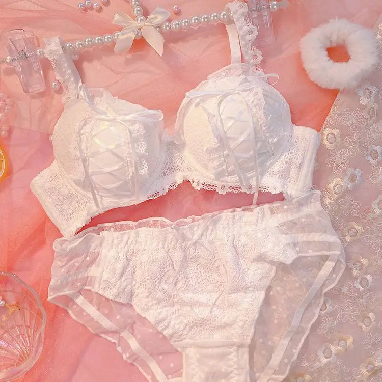Kvinnors BH-set Lolita Look Trådlös Polyester-2