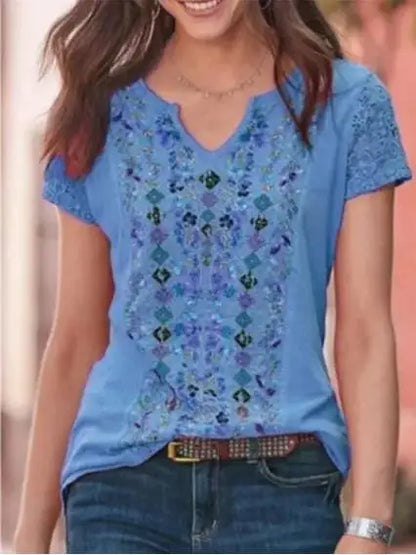 Dam Tunika Avslappnad Bomull Trendig-3