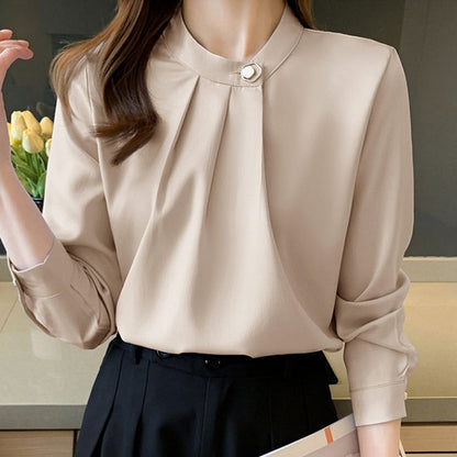 Variant image for Dam Blus Elegant Syntetmaterial Lång Ärmar-7