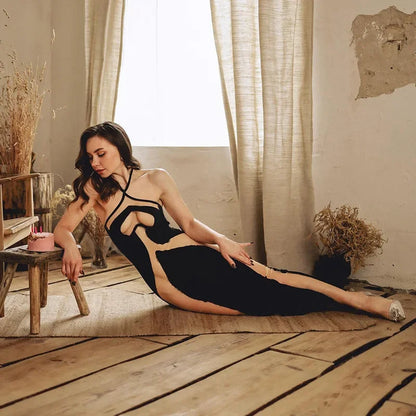 Maxiklänning Dam Med Mantel Silhuett Polyester Lång Klänning-5