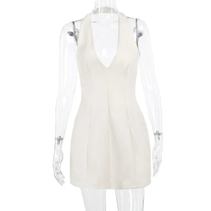Kvinnors Mini Klänning V-ringning Polyester Spandex-1