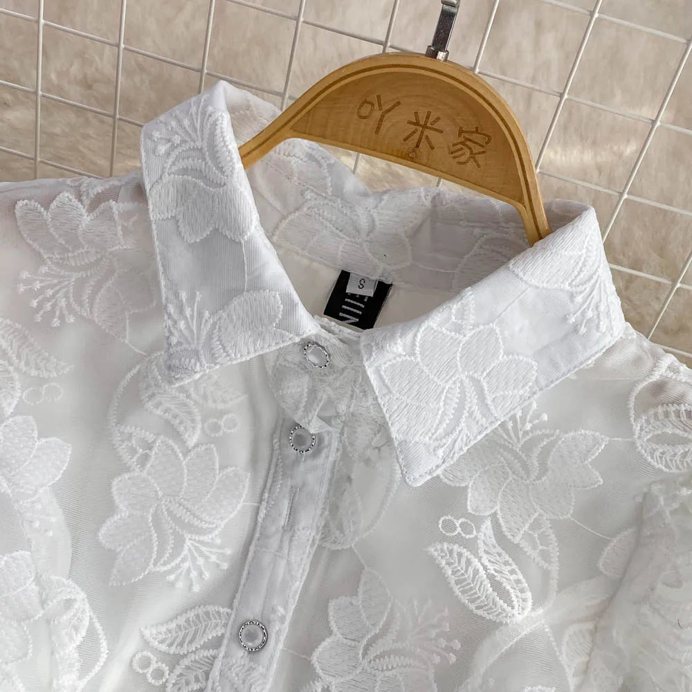 Dam Midi Klänning Puffärmar A-linjeformad Bomull Viskos Polyester-6