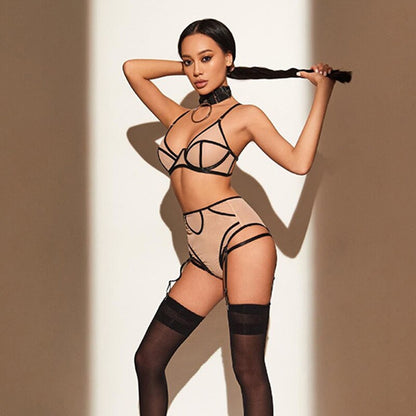 Dam Nattklänning Patchwork Linne Mjuk-4