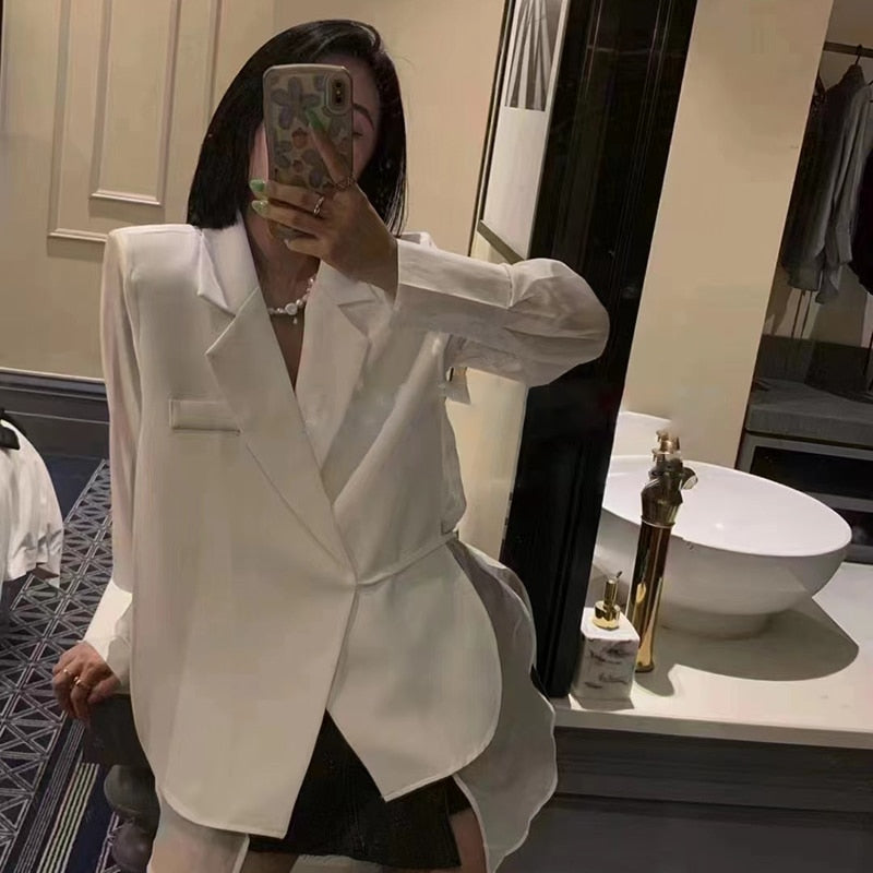 Variant image for Dam Blazer Lång Ärmar Tidlös Bomull-3