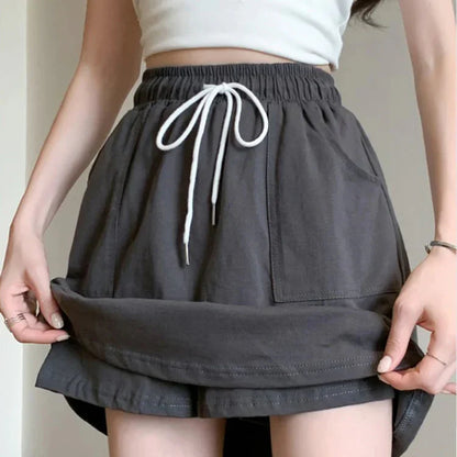 Kvinna Mini Kjol Gravitation Design Polyester-2