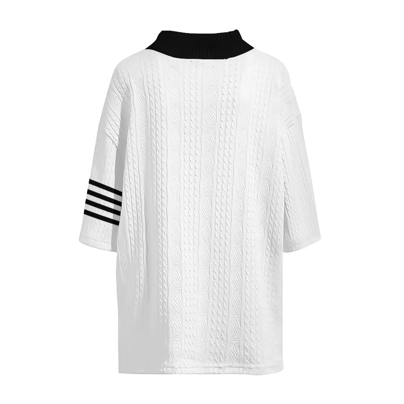 Dam Tvådelad Set Randig Jacquard Summer Style-4