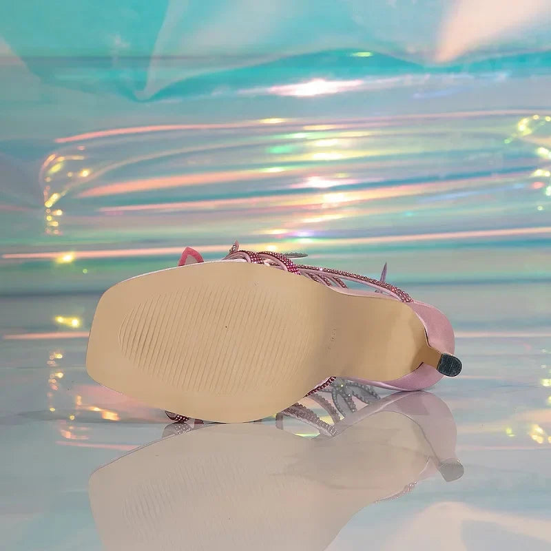 Dam Sandaler Gladiator Öppen Design PU med Mycket Hög Klack-4