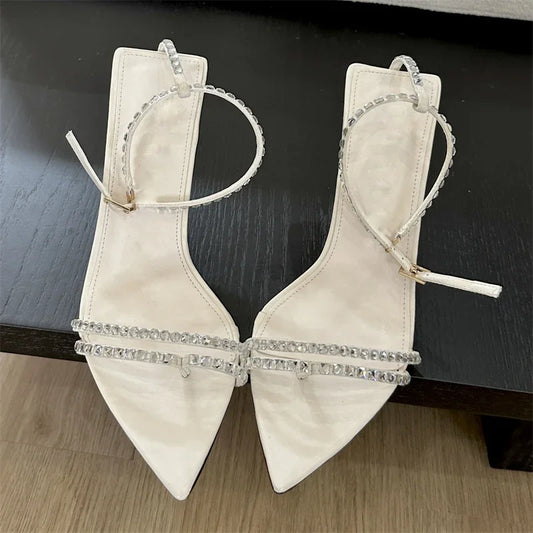 Dam Sandaler PEEPTO PU Material med Gummisula och Bakre Rem-1