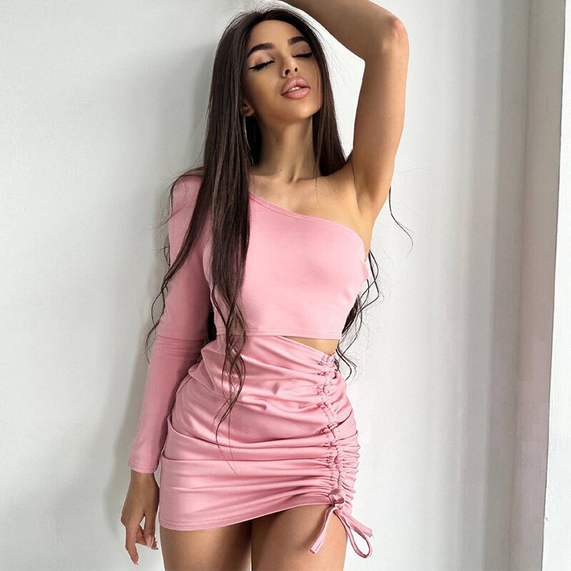 Variant image for Dam Glittrig Miniklänning Trendigt Snitt Polyester Spandex-7