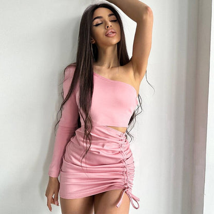 Variant image for Dam Glittrig Miniklänning Trendigt Snitt Polyester Spandex-7