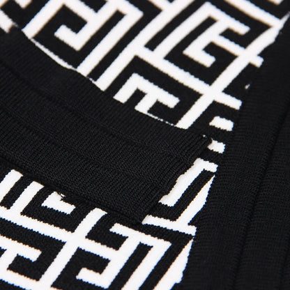 Dam Kofta Mönstrad Viskos Casual med Lång Ärmar och V-Hals-4