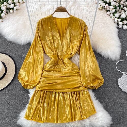 Kvinnors Miniklänning A-linjeformad Lång Ärmar Polyester 13