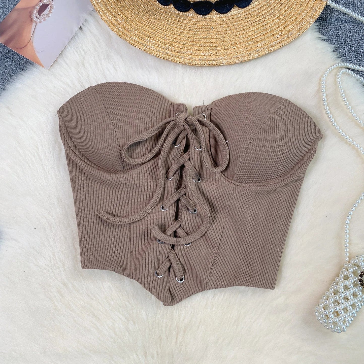 Variant image for Dam Bustier Enfärgad Polyester Klubbplagg-12