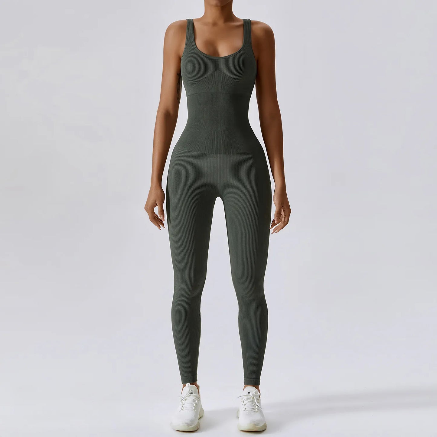 Variant image for Dam Jumpsuit Ärmlös Nylon Spandex Snabbtorkande Minimalistisk Stil-1
