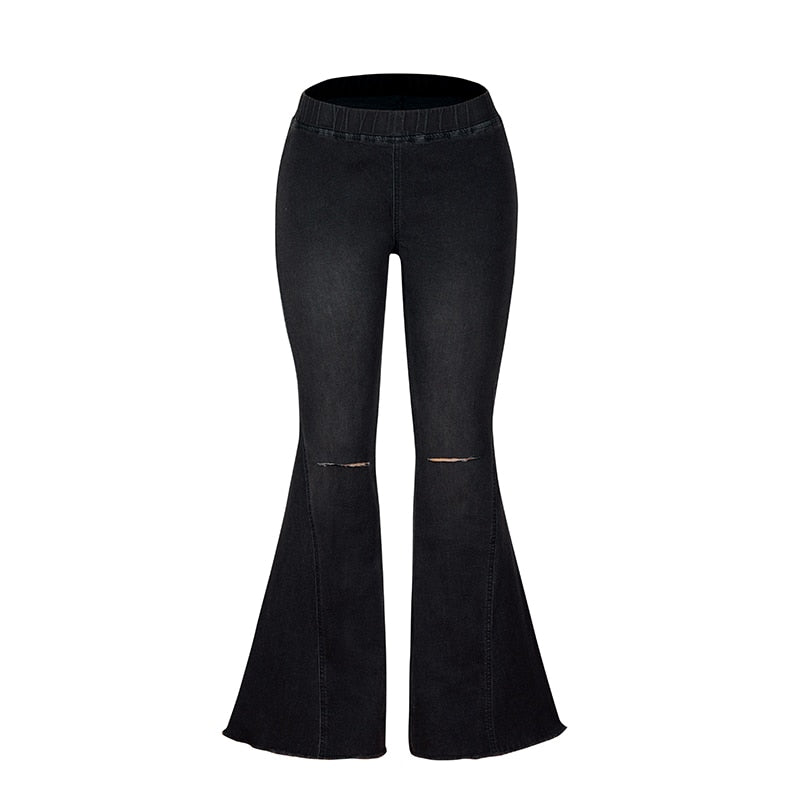 Variant image for Kvinnors Jeans Hög Midja Löst Snitt Bomull Polyester Spandex-1