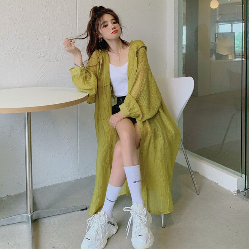 Dam Långärmad Topp Bred Skärning Polyester och Bomull-4