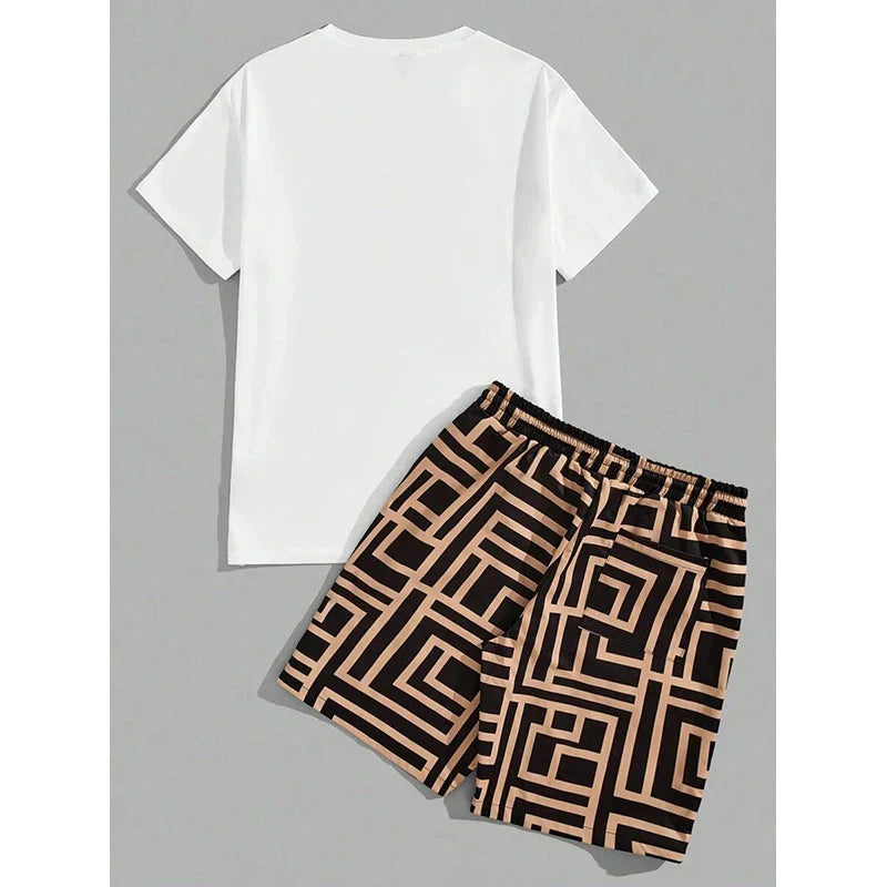 Tvådelat Set Dam Tecknat Tryck Polyester Normal Passform-2