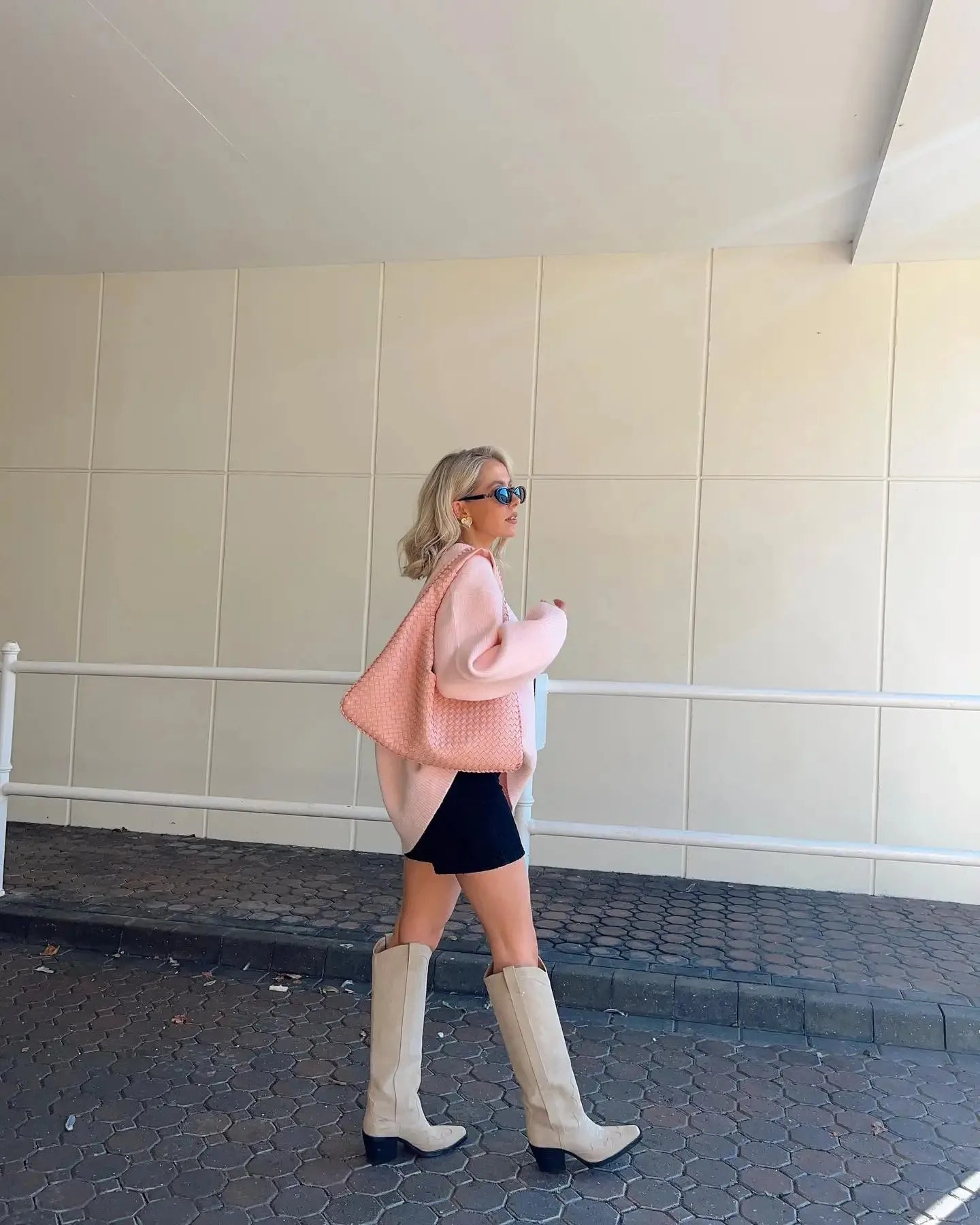 Stickad Dam Tröja Rund Nackdesign Mjuk Akrylblandning-3