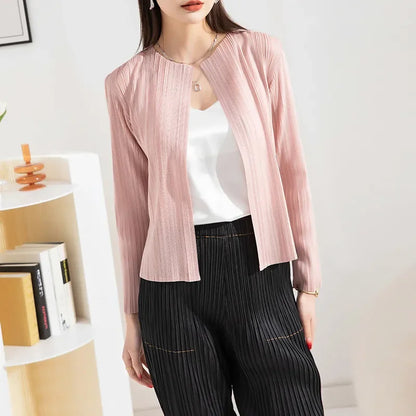 Kort Kappa Dam Rynkad Mjuk Tyg för Modern Stil-2