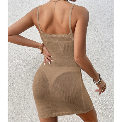 Dam Miniklänning Transparent Polyester Elegant-4