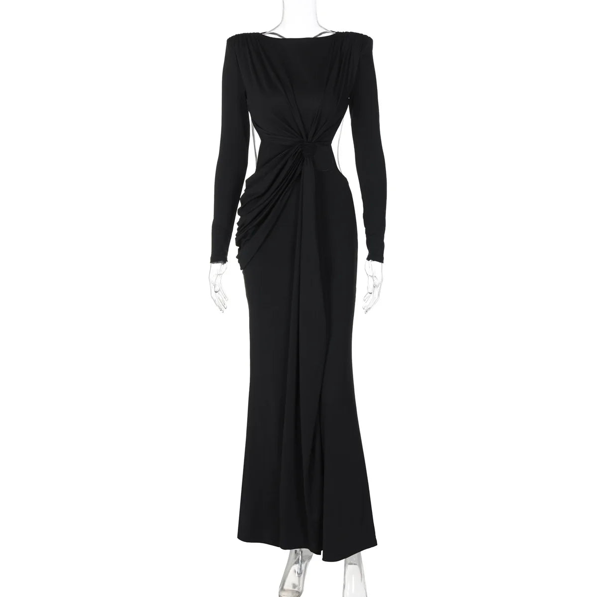 Maxiklänning Dam Axelslits Polyester Spandex-6