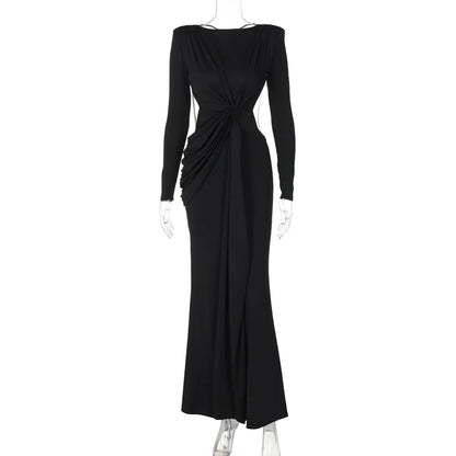 Maxiklänning Dam Axelslits Polyester Spandex-6