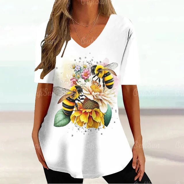 Dam Blus Vintageinspirerad Elegant Linne-4