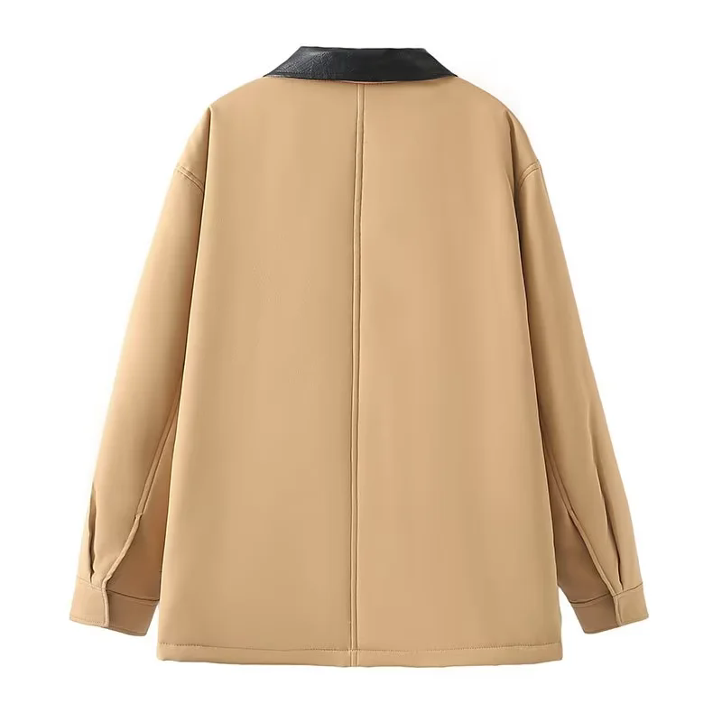 Damjacka Stepp Kontrasterande Design Polyester-3