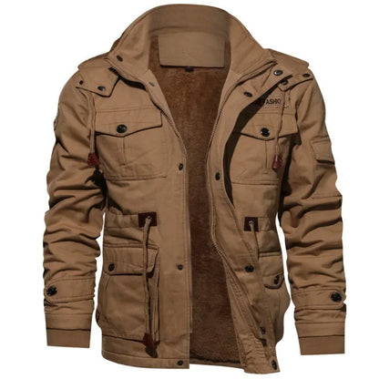 Variant image for Herrjacka Vinter Militärstil i Robust Polyester-7
