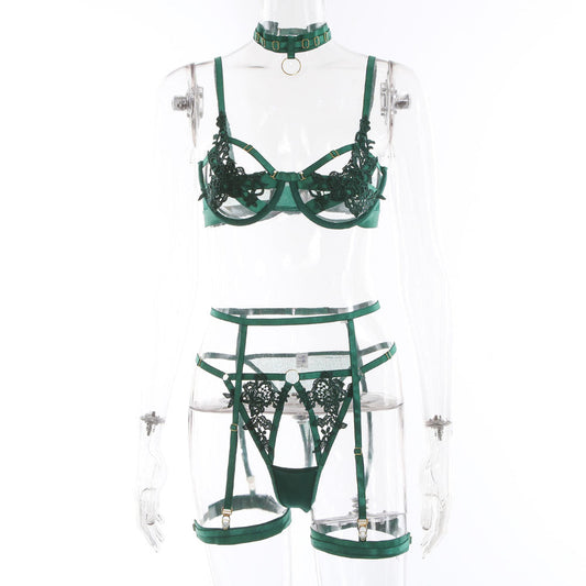 Damunderkläder Set Transparent Linne Snygga Sexiga Damunderkläder-1