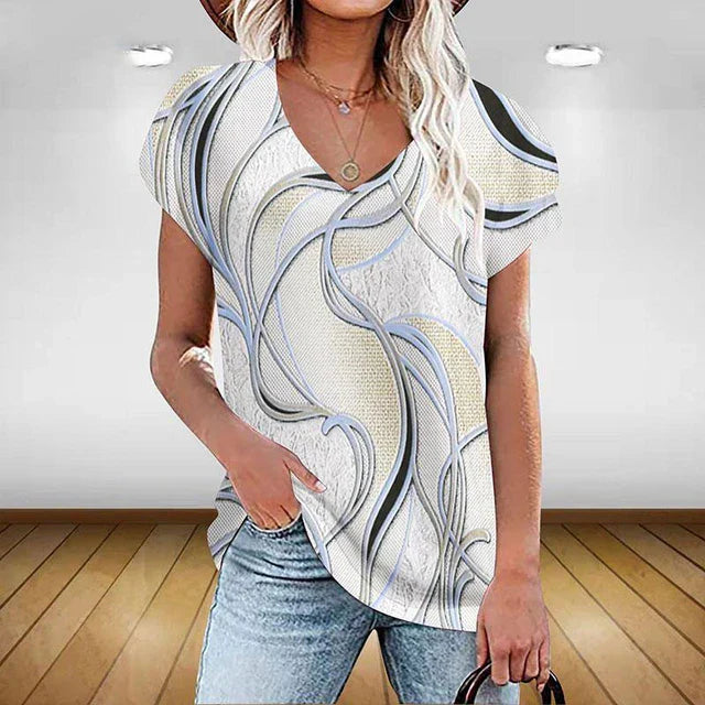Variant image for Vit Dam Blus Lätt Bomull Elegant Stil-31