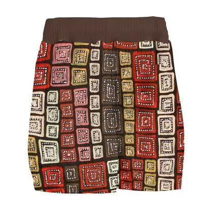 Dam Tvådelad Set Vintage Tryck 100% Bomull-5