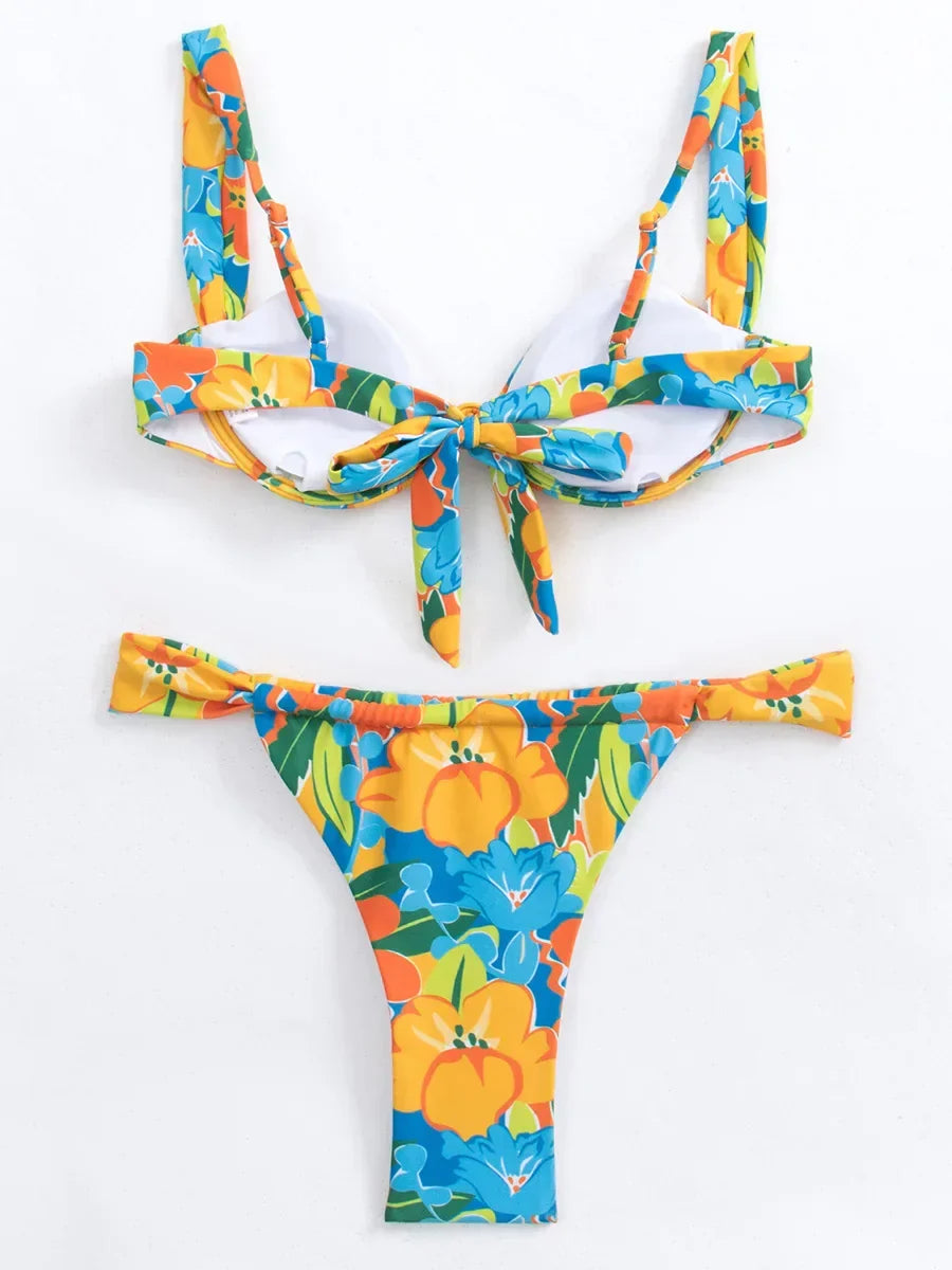 Tvådelat Set Dam Kjol Tryckt Polyester Spandex 5