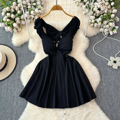 Dam Strandklänning A-linjeformad V-ringad Bomull 6