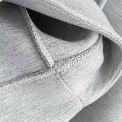 Hoodie Dam Oversized Mjuk Fleece med Dubbelväska-6