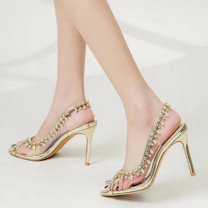 Dam Sandaler Slingback Klack PVC-5