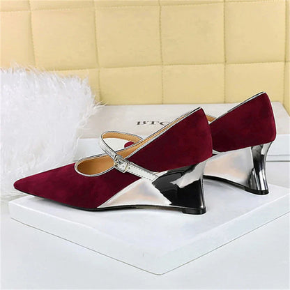 Dam Kilskor Spetsig Design Flockmaterial-4