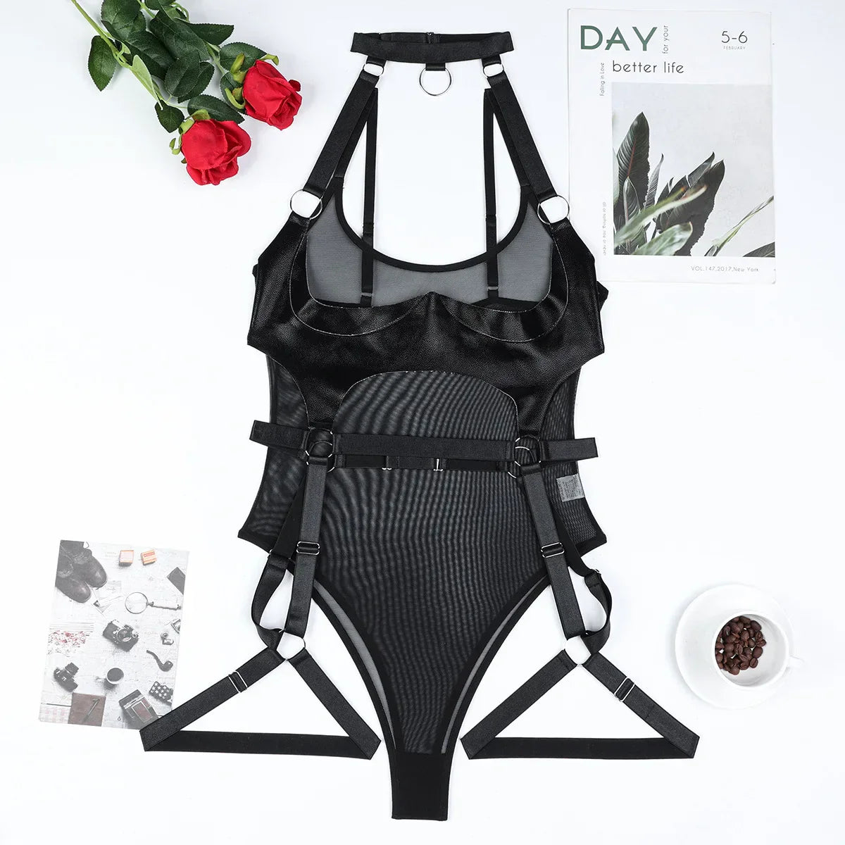 Dam Teddies med Värmebåge PU-läder och Polyester-1