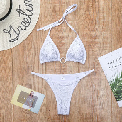 Variant image for Damernas Tvådelade Bikini Monokrom Polyester med Push Up Kuddar-4