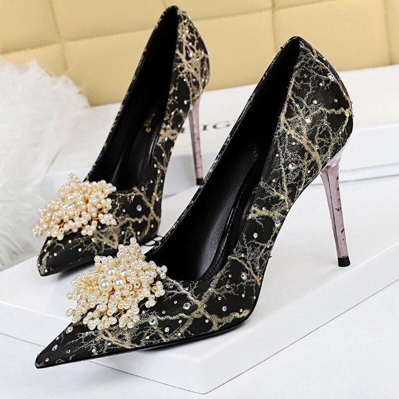Variant image for Kvinnors Stiletto Skor Geometrisk Design PU-material-1