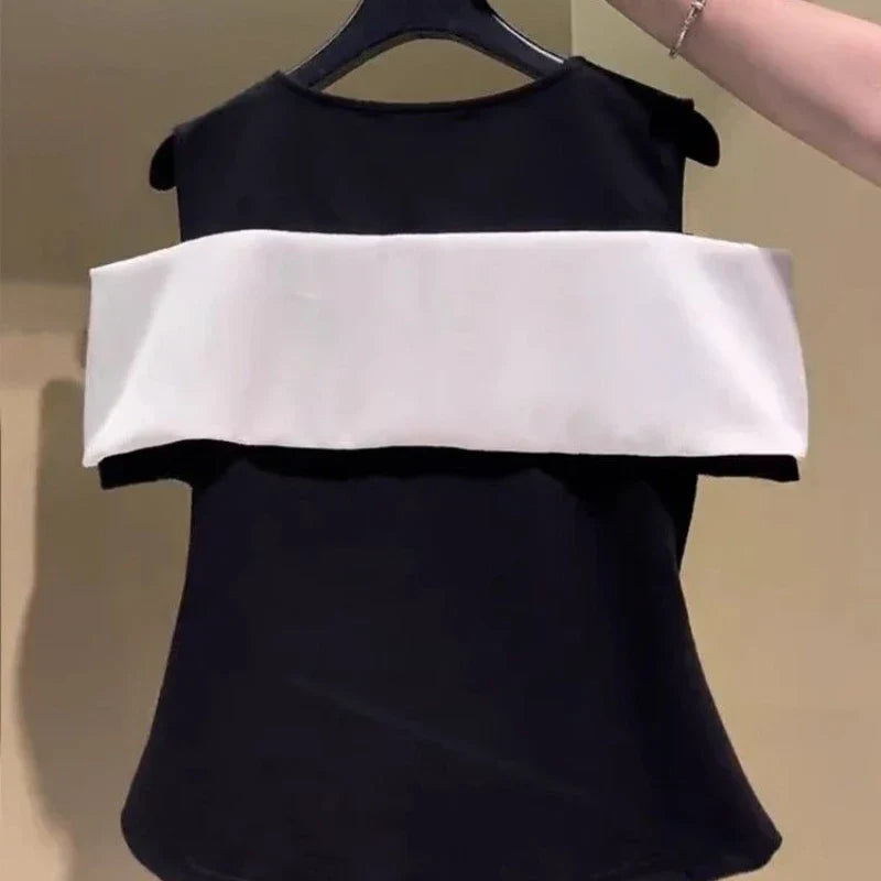 Dam Festtopp Ärmlös Viskos med Elegant Design 2