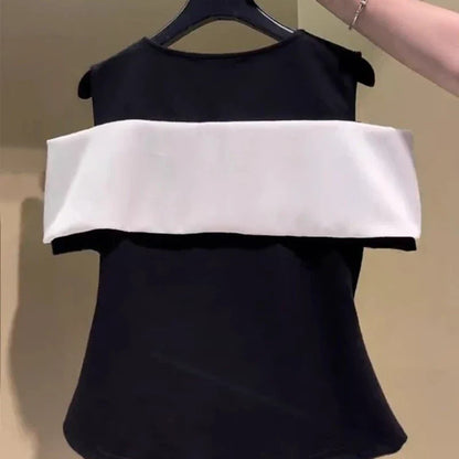 Dam Festtopp Ärmlös Viskos med Elegant Design 2